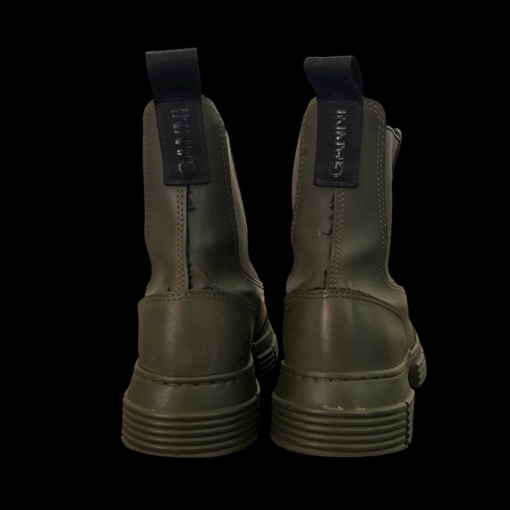 GANNI City Boots Mid Calf Boots Chunky Soles in Green Size 6 - Picture 7 of 13